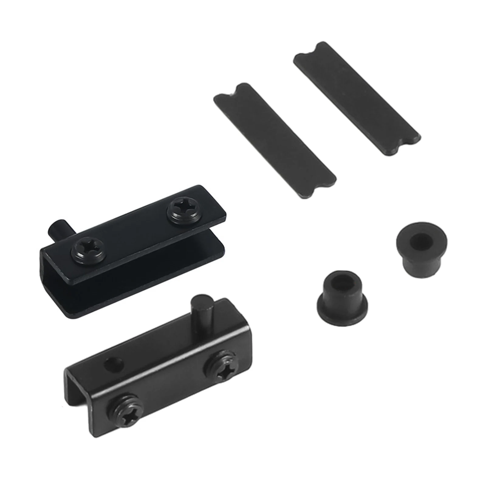 Description Picture 4 of item2Pcs Premium Stainless Steel Glass Door Hinges With Rubber Pads & Gel Cap No Drilling Fits 5-6mm Glass Furniture Hardware Parts