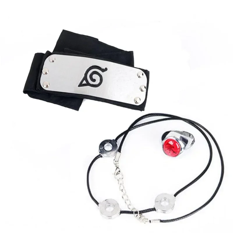 Naruto Kakashi Hatake Dark Cloak and Headband Cosplay Costume for Men (Unofficial)
