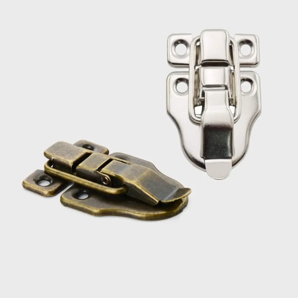 Duckbilled Drawer Latch Metal Decorative Vintage Locks Buckle Retro Antique Jewelry Wood Box Hasps 5Pcs/set