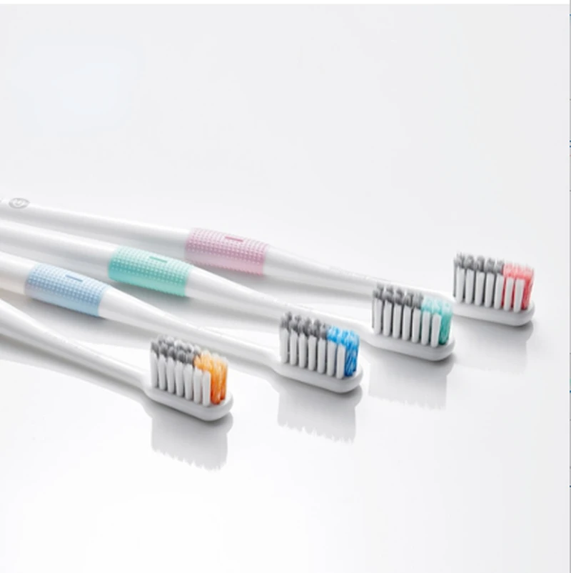 Dr. BEI-cepillo de dientes para parejas, paquete familiar de 4 colores, piel suave importada, Material de grado alimenticio con caja