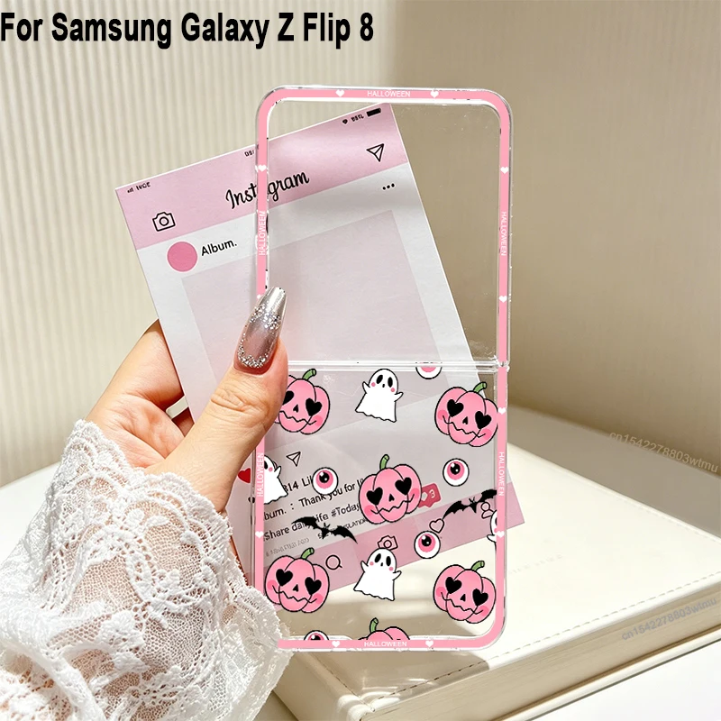 Funny Halloween Pumpkin Ghost Bat Pattern Clear Phone Case