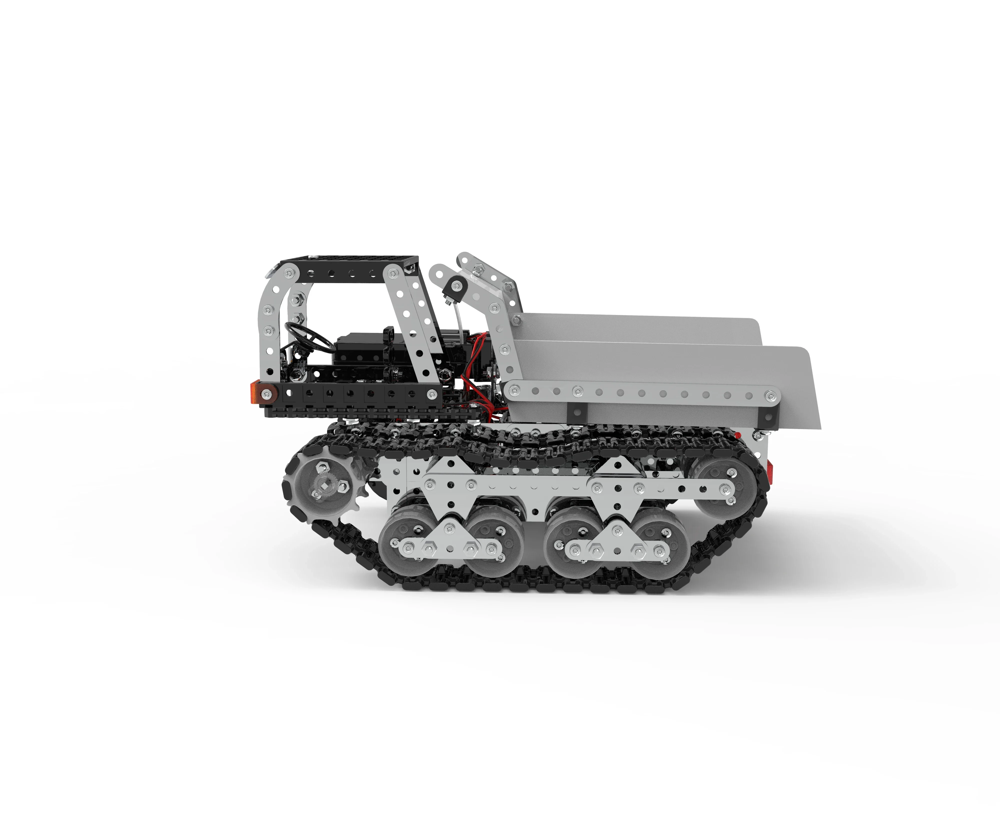 Metal Building Blocks Assembly Rc Truck 10ch Tracked Dump Truck Remote Control Trucks Screws Nuts Metal 3d Model For Boys