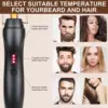Electric Hot Comb Hair Straightener Flat Iron Heat Pressing Comb Portable Anti-Scald Wigs Beard Hair Straightening Press Comb 3
