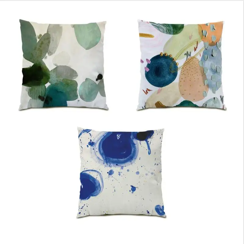 

Printing Pillow Cover Living Room Decoration Abstract Throw Pillow Covers Square Cushion Cover 45x45CM Simple Bed Luxury E0328G