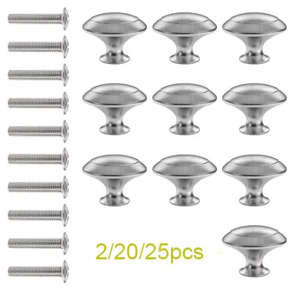 10/20/25Pcs Furniture Handles Stainless Steel Cabinet Handles American Style Kitchen Cupboard Door Pulls Drawer Knobs