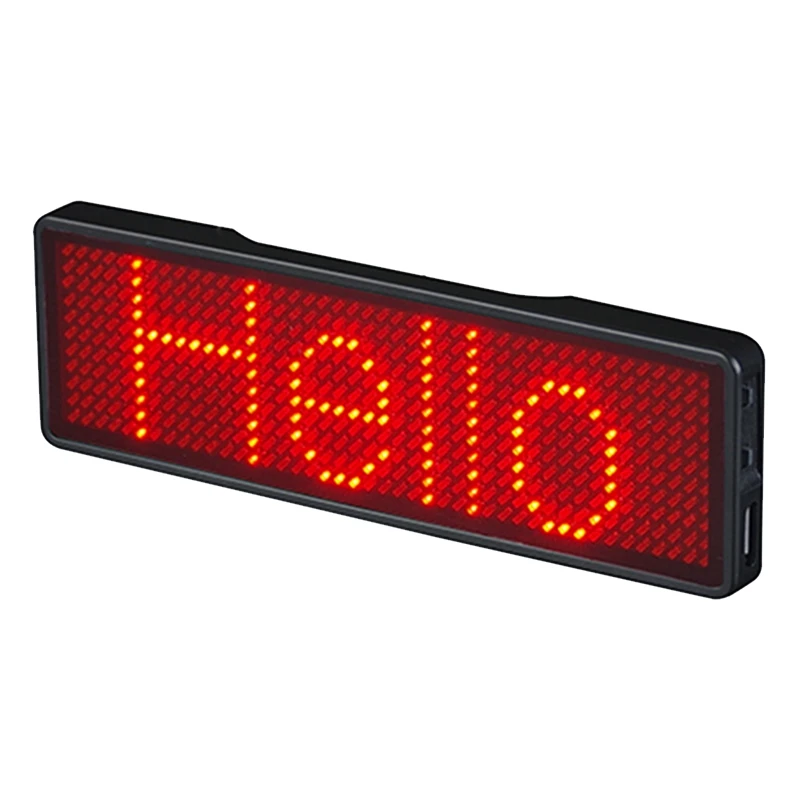 Bluetooth LED Name Badge Rechargeable Light Sign DIY Programmable Scrolling Message Board Display LED Type 2 Bluetooth Led Name Badge