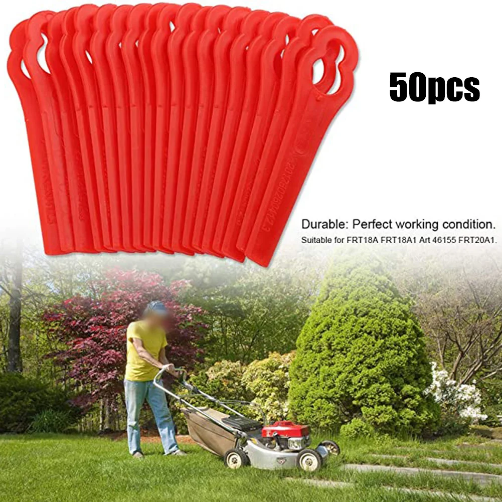 50Pcs Grass Trimmer Blades For KULLER  OZITO Grass Trimmer POWER 12*7mm Garden Strimmer Trimmer Lawnmower Precise Cutting Parts grass strimmer with blades