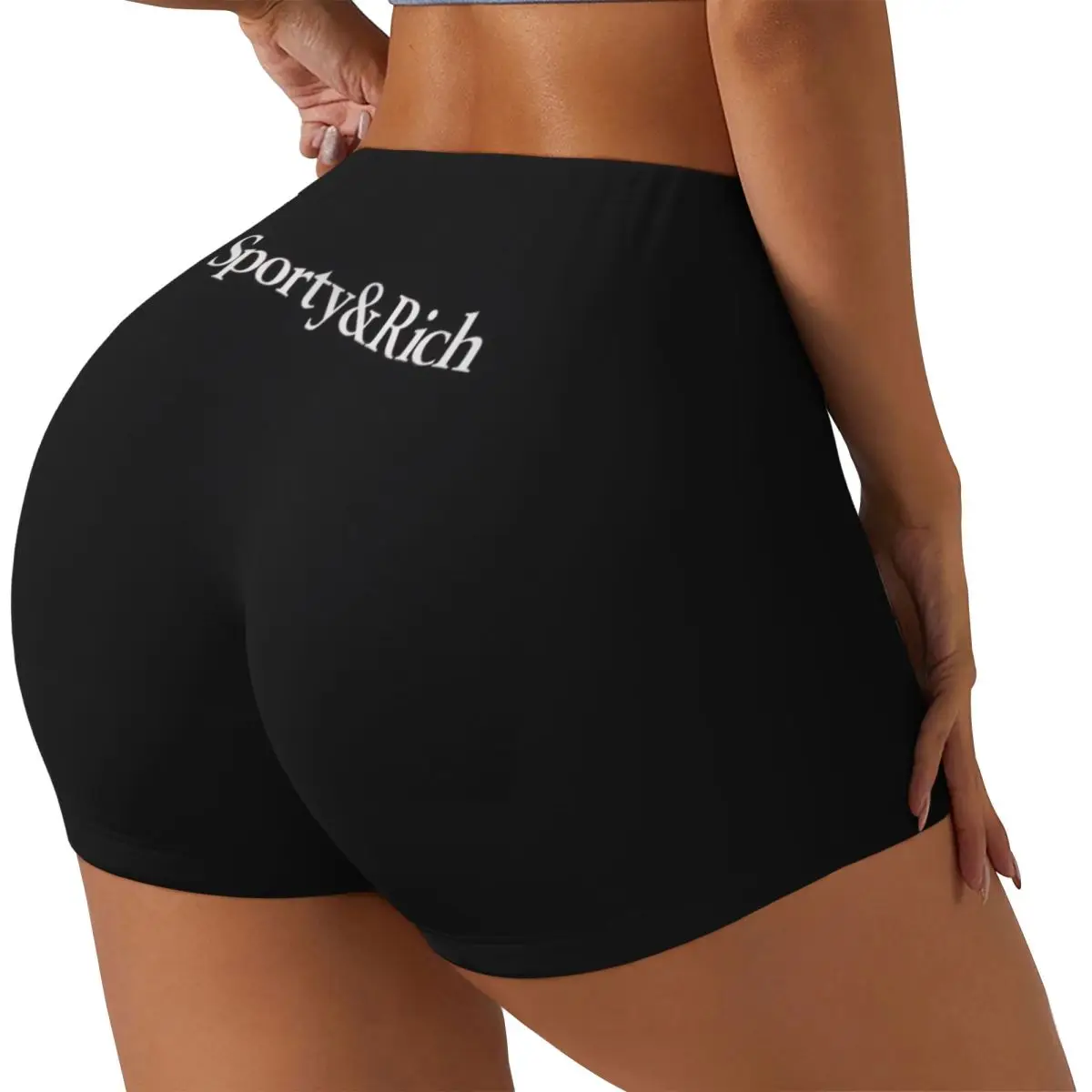 Sporty & Richs Gym Biker Running Shorts for Women Workout Yoga Shorts