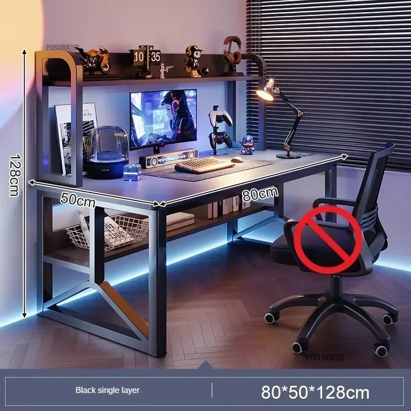Mesas modernas para computador, quarto, móveis de escritório, mesa criativa e estante integrada, casa, internet, café, mesa de jogos a