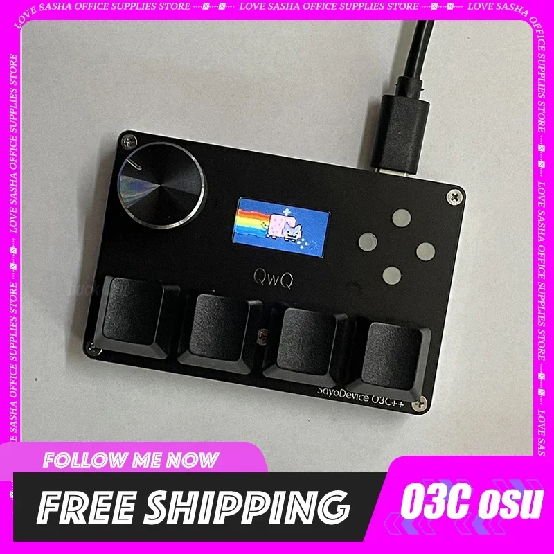 

Gateron KS-20 White Switches SayoDevice OSU O3C Rapid Trigger Magnetic Switches Keyboard With Knob Screen Copy Paste Shotcut