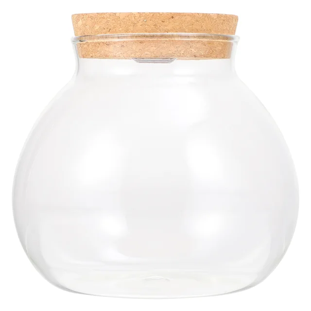 LED Light Ecological Bottle Moss Planter Terrariums Shape Jar with Jars Aquarium Decor Fish Bowl Container Office 6