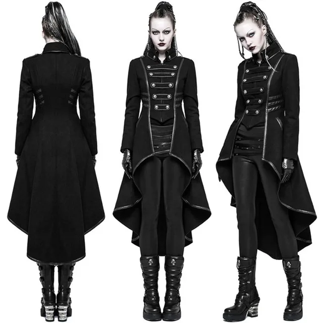 コート女性ヴィンテージスチームパンクロングコートゴシックオーバー 