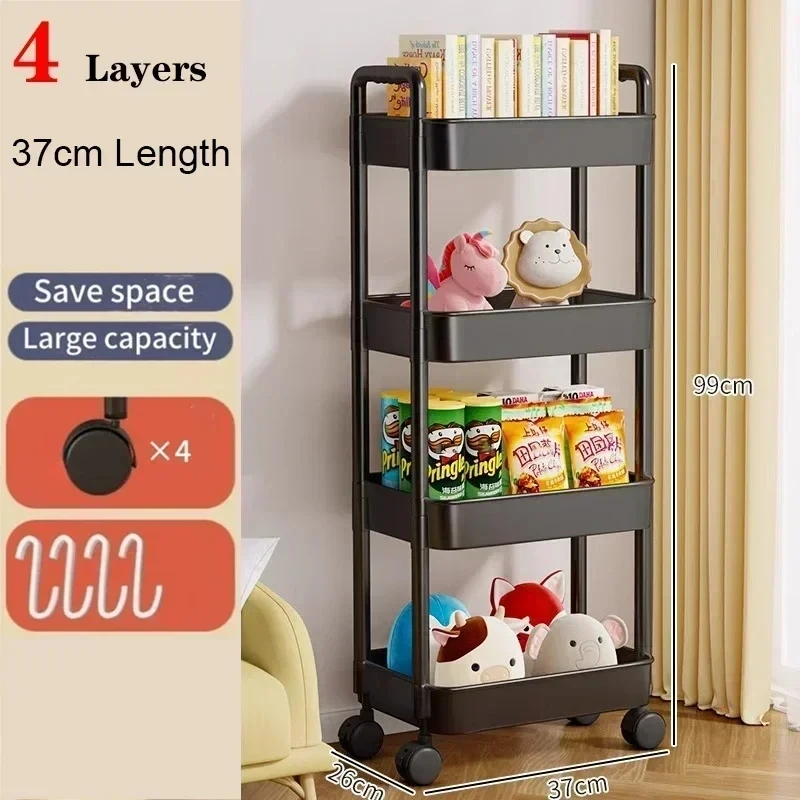 Mobile Cart Multi functional Multi layer Baby Snacks Mobile Bathroom Storage Rack storage rack