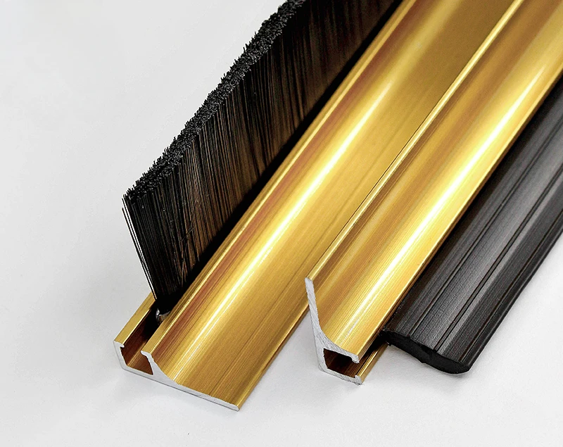 F type aluminum alloy strip brush F type cabinet dust brush door bottom sealing industrial machine tool windshield