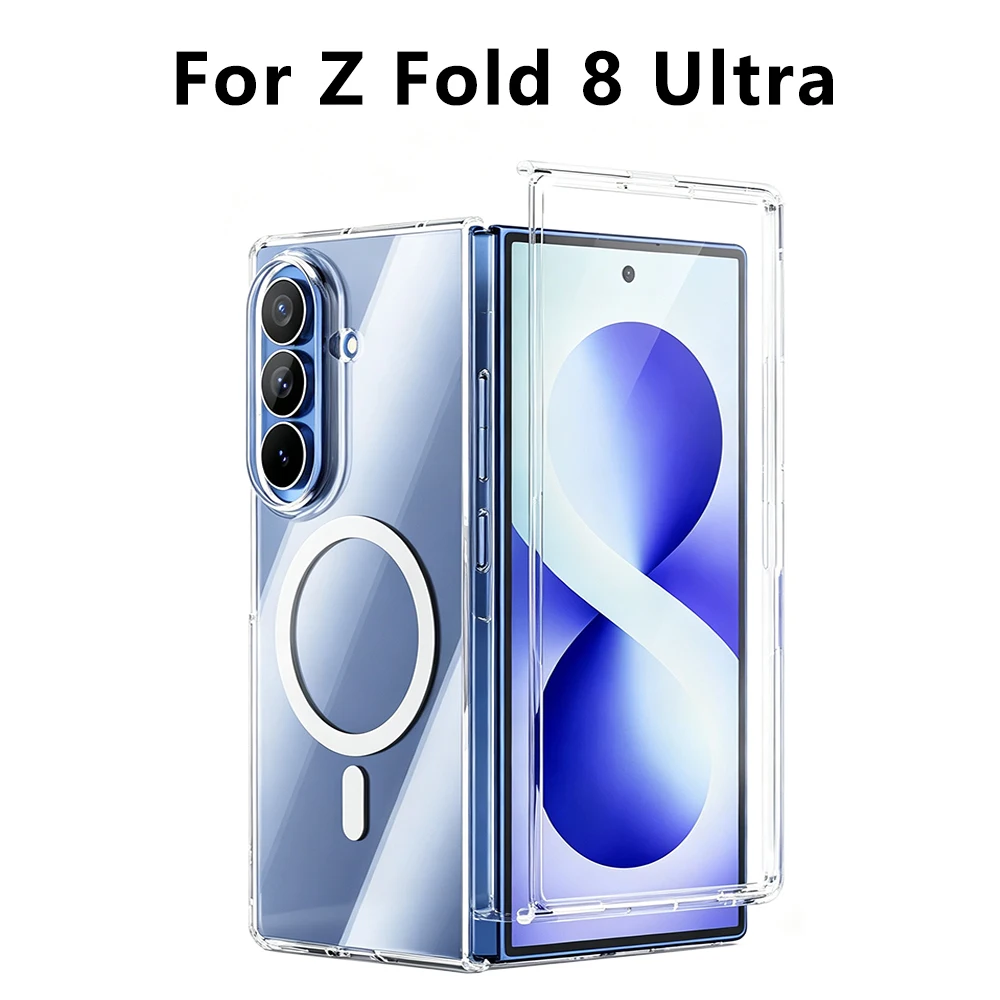 Luxury Clear Cover with Magnetic Closure and HD Protection