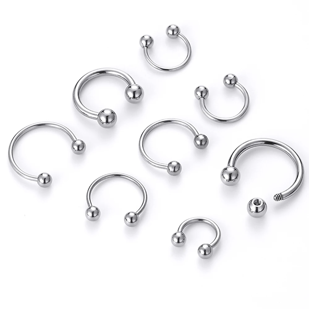 DIY CBR Circular Horseshoe Barbell Titanium Lip Eyebrow Tongue Nipple Helix Tragus Cartilage Septum Piercing 6~16mm 16G 14G piercing jewelry,body piercing earrings,ear piercing jewelry,metal jewelry,body piercing jewelry,body jewelry