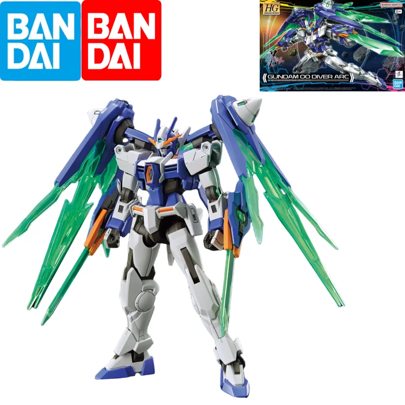 

In Stock BANDAI HG GBM 1/144 GN-0000DVR/ARC Gundam 00 Diver Arc Gundam Build Metaverse Assembly Model Action Toy Figures Gifts