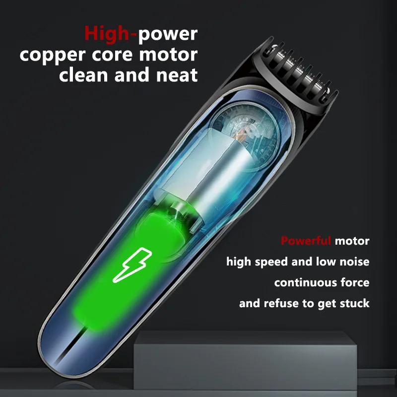 WAIKIL New Multi functional Men's Electric Hair clipper USB rechargeable portable hair clipper head hair and beard trimmer 3