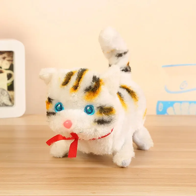 13cm Electric Robot Cat Plush Toy Lucky Cat Action Figure Calling Stuffed Soft Doll Mini Plush Shaking Birthday Dancing Toy