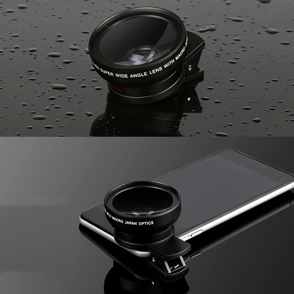 Mobile Phone Lens 0.45X Wide Angle Zoom Macro Lenses Camera Kits With Clip Lens On The Phone For Smartphone Camera Len