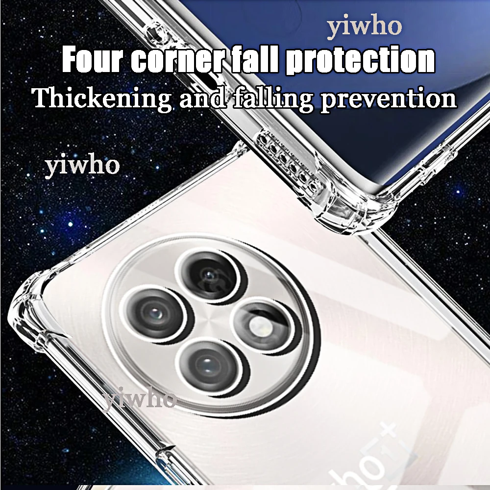 Enhanced Shockproof Transparent Silicone Phone Case with Soft TPU Bumper