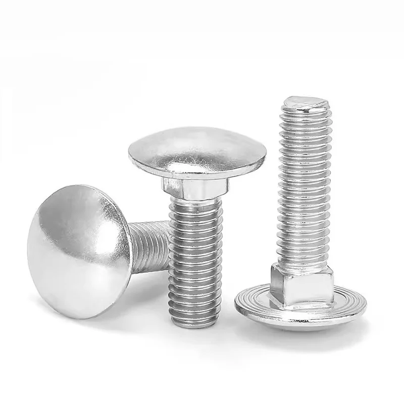 M4 M5 M6 M8 304 Stainless Steel DIN603 Carriage Bolts Truss Round Head Square Neck Coach Screw for Shelf Desk Furniture Bolts