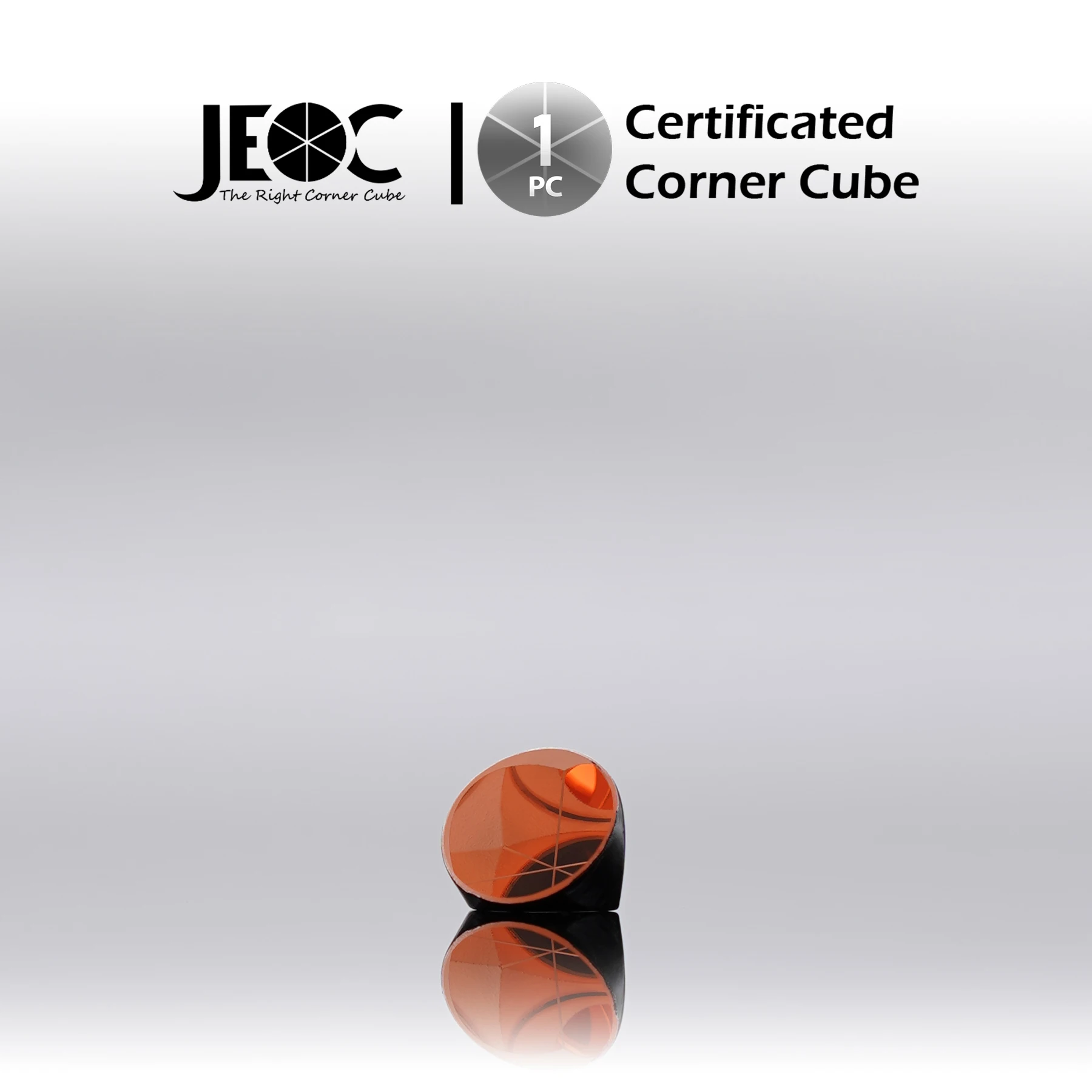 

JEOC Certificated Corner Cube, 12.7mm (0.5") Diameter, 9.5mm (0.37") Height reflective prism, Copper Coated