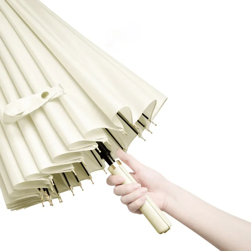 24 Bone Long Handle Business Umbrella Automatic Large Car-mounted Long Handle Umbrella Rainstorm Special Straight