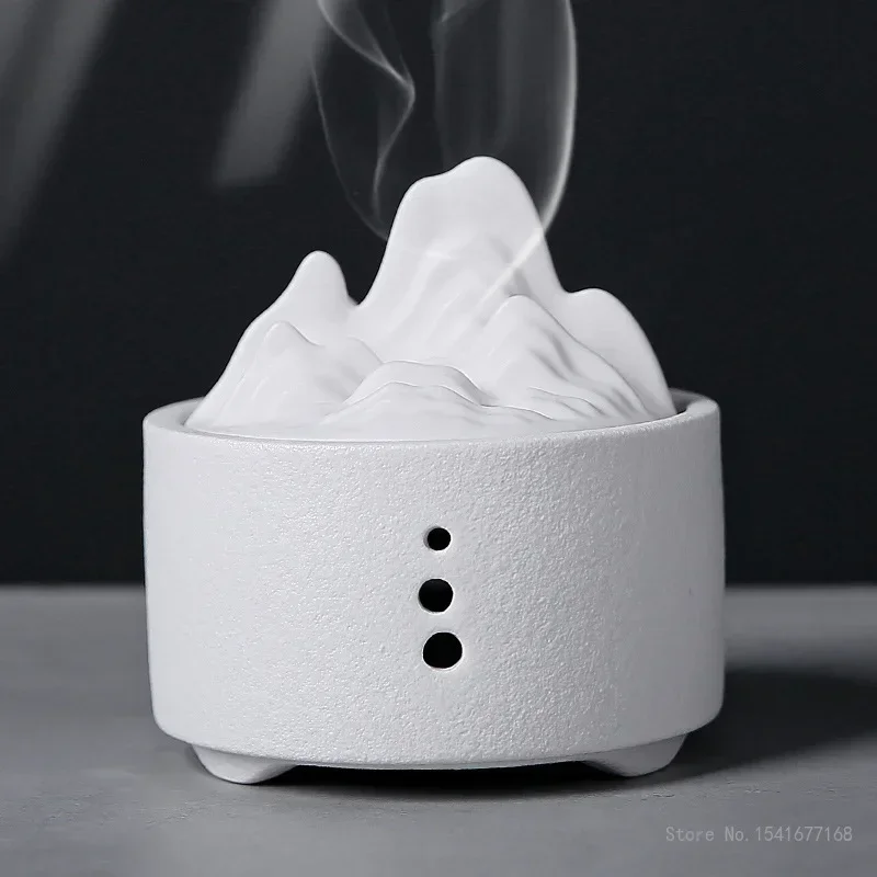 Creative Mountain Shape Aromatherapy Furnace, Home Indoor Incense Burner Zen Tea Ceremony Desktop Decoration Incense Burner, 1Pc