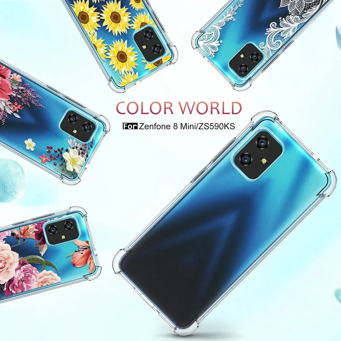 Clear Transparent Shock-Absorption Phone Case with Reinforced Corners