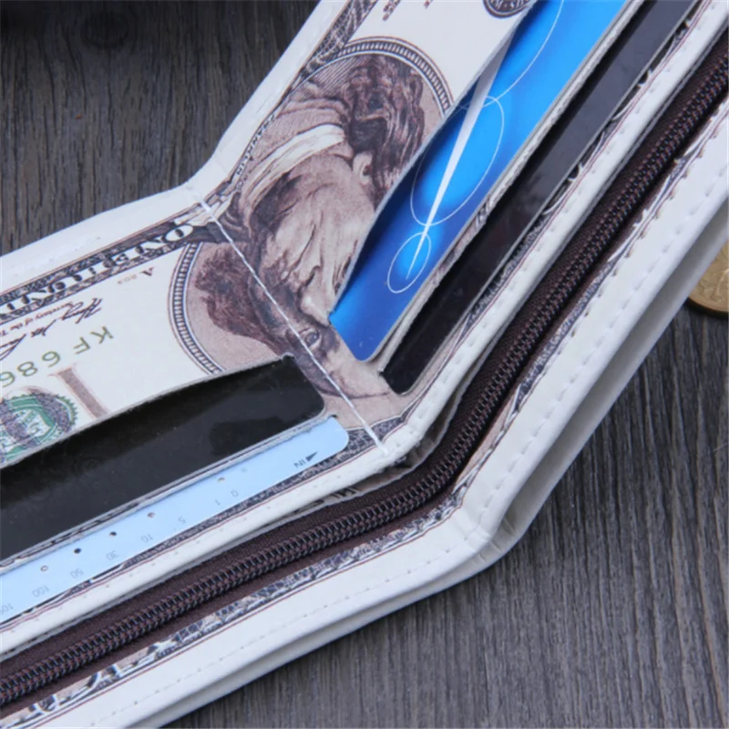 Cute US Dollar Wallet For Boys Kids Men Pu Leather Money Bag Novelty Gift Teens Student Purse Women Male Coin Pouch New