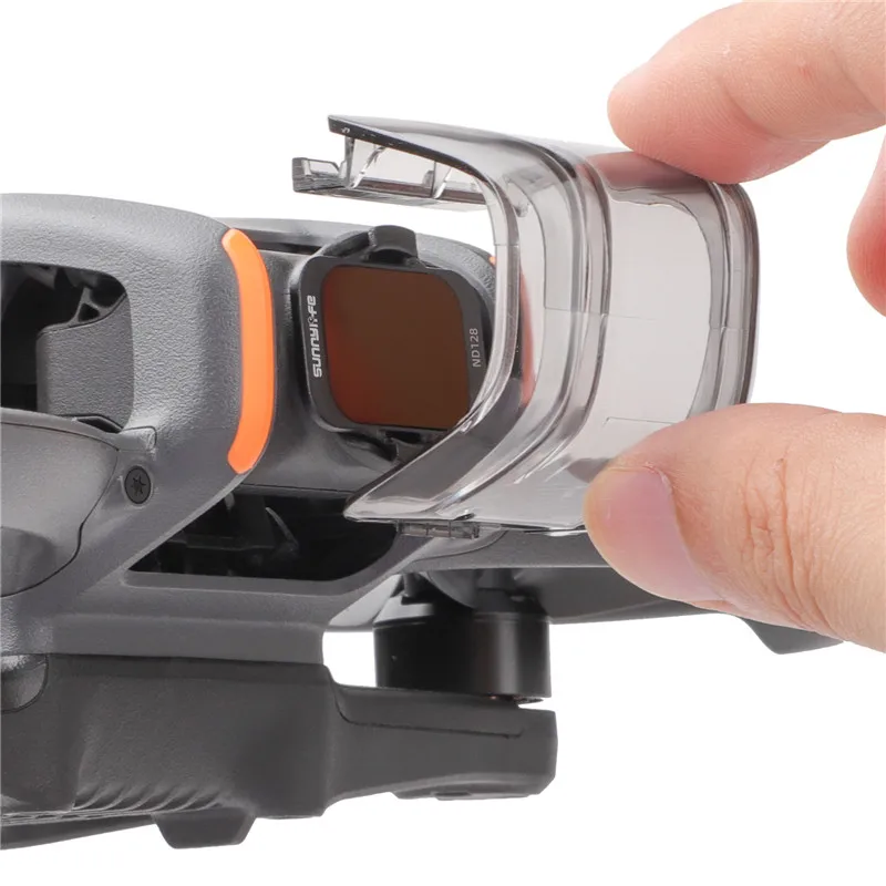 Étui ouvert contenant les 5 filtres ND pour DJI Mini 3 Pro, organisés par type et densité.