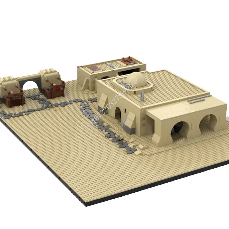 

958PCS MOC Space Battle Tatooine House Desert City Model Building Blocks Technology Bricks DIY Creative Assembly Toys Gifts