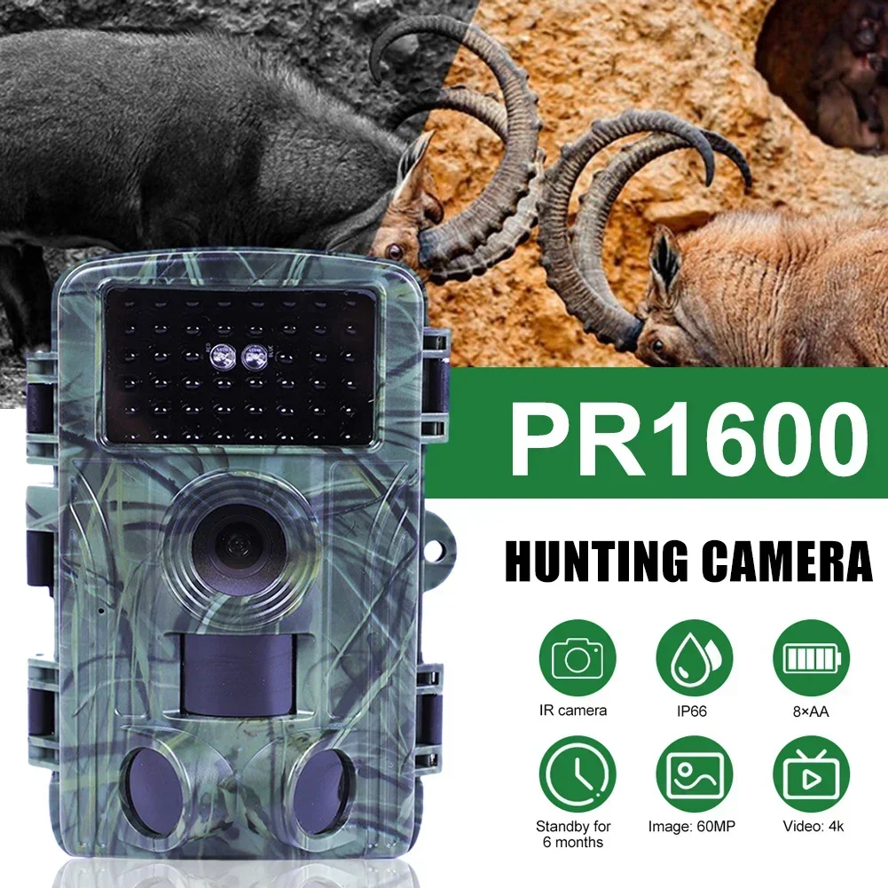 Outdoor WLAN Wildkamera 60MP 4K mit Nachtsicht & IP66 Schutz