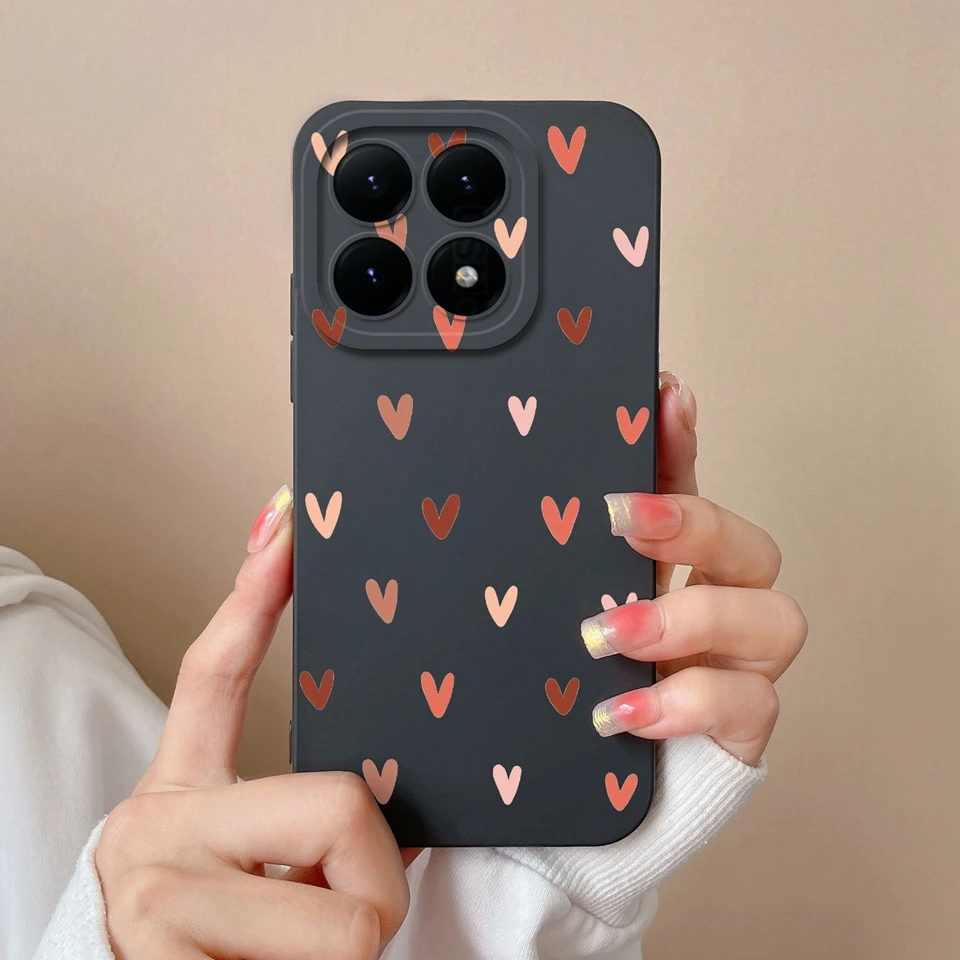 Colorful Love Heart Fall Prevention Antifouling Lightweight Back Cover Case