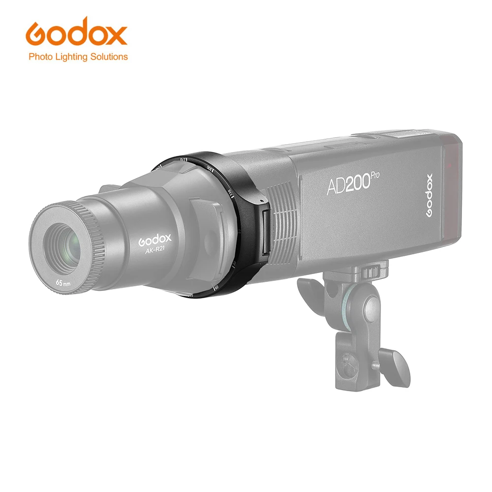 Godox Ak-R28 Supporto Adattatore Flash A Testa Tonda Per Il Montaggio Del Proiettore Godox Ak-R21 A Godox Ad100/Ad100 Pro/Ad200 Pro/V1 Round