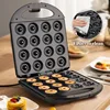 Maquina De Pao Eletrica Multifunctional Sandwich Maker Toaster Breakfast Donut Machine 3