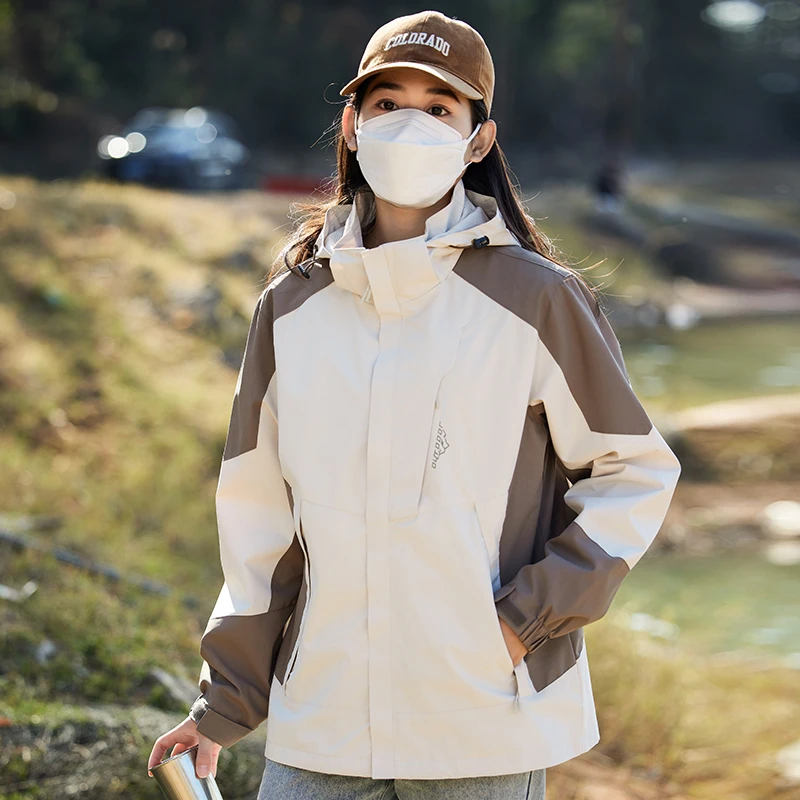 thumbnail image 1 of Chaqueta de Montañismo de otoño para hombre, ropa deportiva para ciclismo, ropa deportiva con bloqueo de Color, chaqueta de asalto impermeable y neutra a prueba de viento, 1 of 5