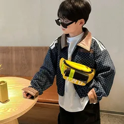 Waist Bag Korean Style Children's Fanny Pack for Kids Chest Belt Bag Boys Nylon Banana Pack Cute Pillow Shoulder Crossbody Bags