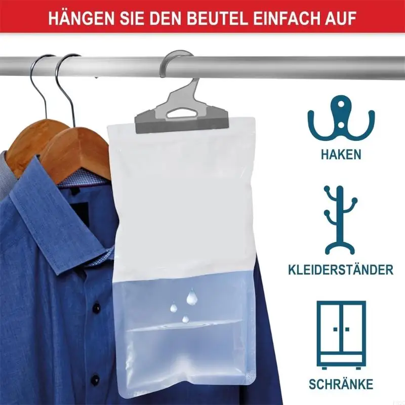 P82C Indoor Wardrobe Dehumidifier Sachets Prevent Dampness and Musty Smells in Wardrobes, Basements, Closets Pack of 20
