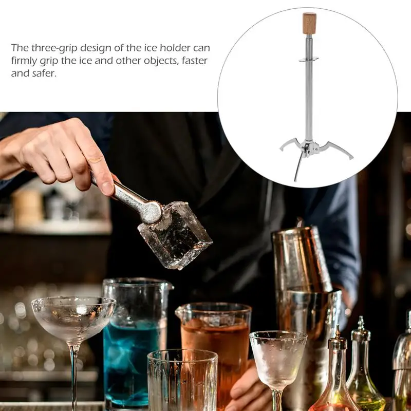 Stainless Steel Multifunctional Ice Clip 1pc Clap Food Tong Triangle Shape Design Triangle Grab Food Ice Holder Suitable For Bar food tongs