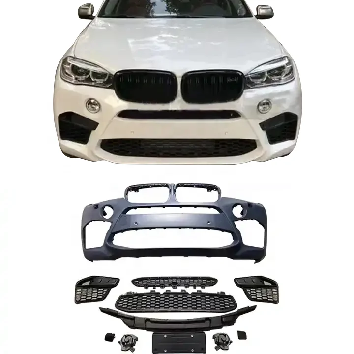 

Лидер продаж, автомобильный бампер из полипропилена для BMW X6 F16 2014-2019, Модернизированный стиль X6M, Комплект переднего бампера для кузова автомобиля