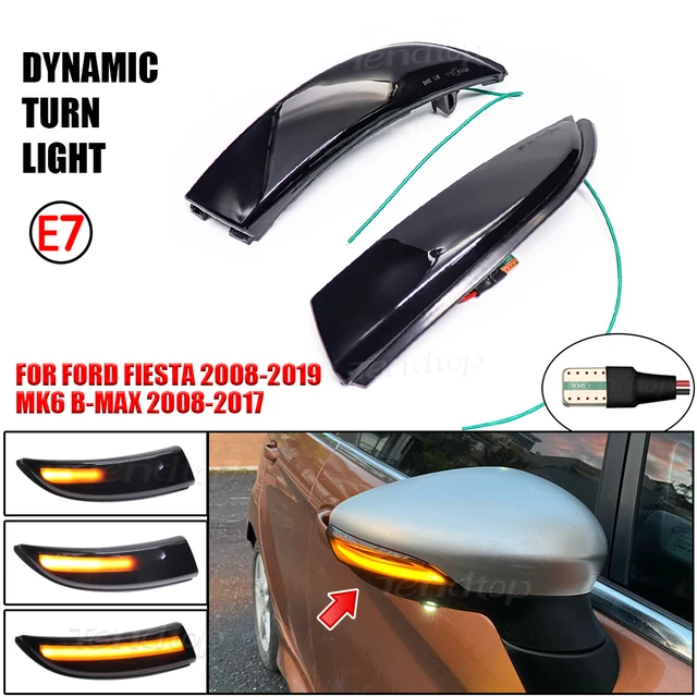 2pcs LED Sequential Turn Signal Light Rearview Mirror Intermittent Lamp For  Ford Fiesta Mk7 2008-2017 for Ford B-Max