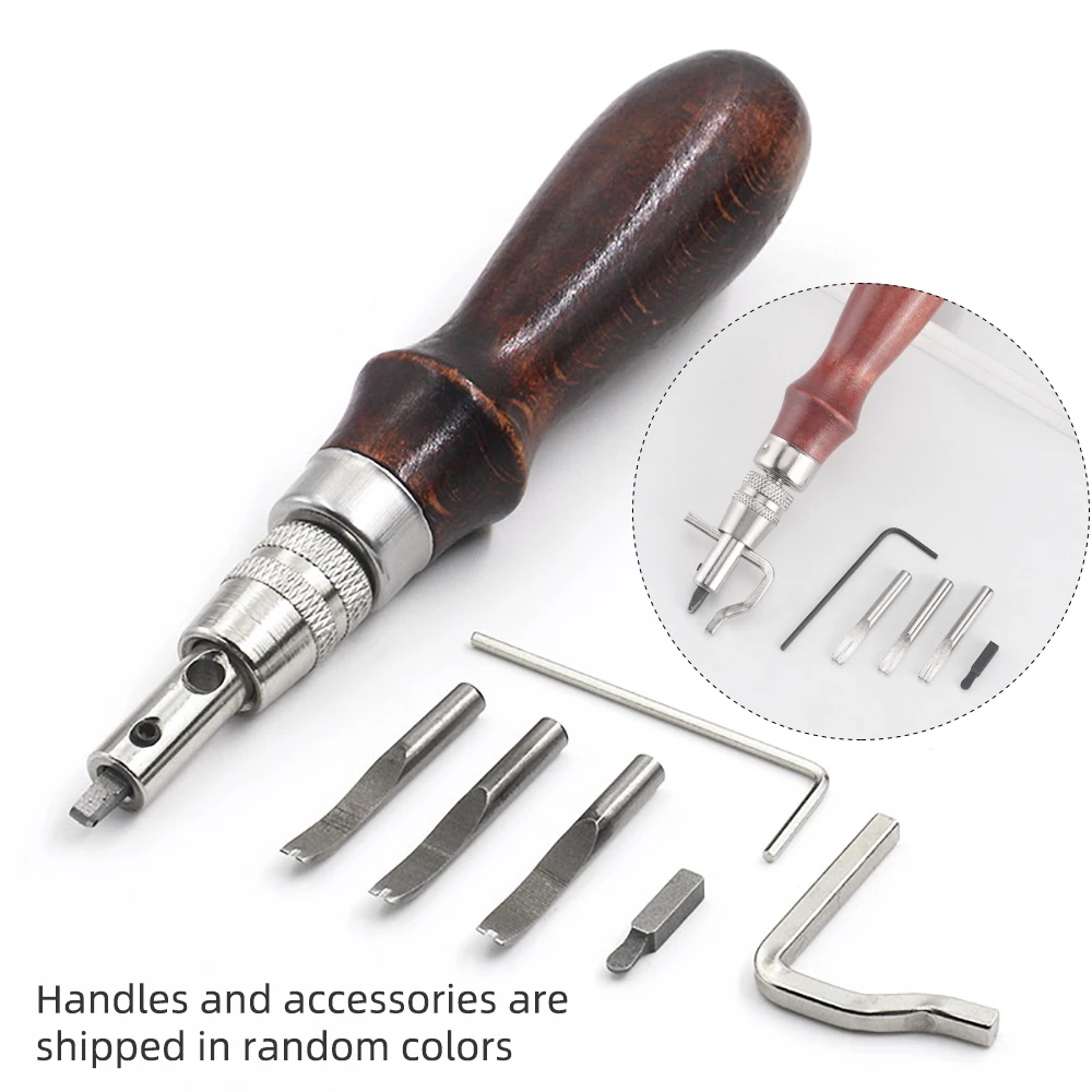 Grooving Device DIY Leather Tool Processing Skin Edges Leather Craft Stitching Hammer Fold Working Tools
