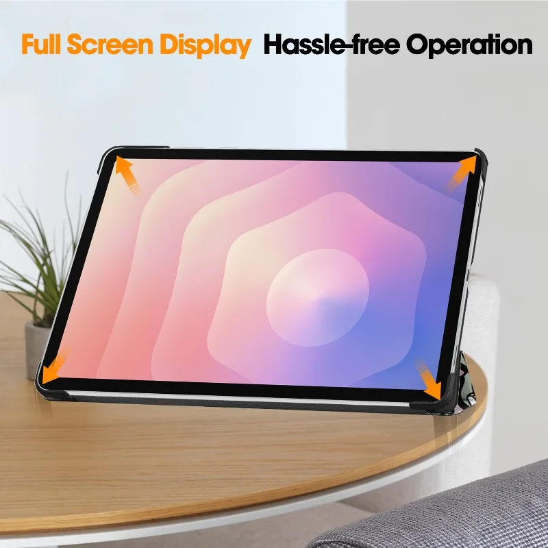 Premium Tri-Folding Leather Tablet Case