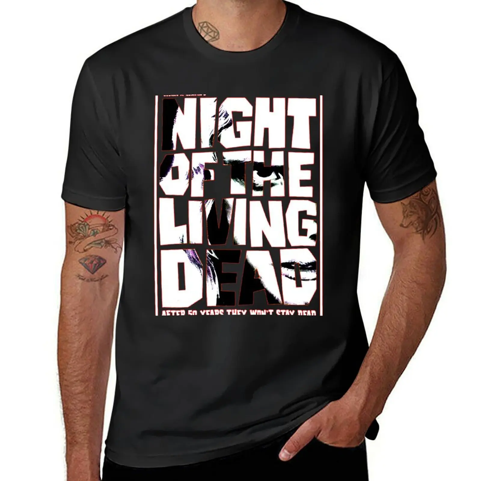 

Classic Zombie Movie Print - Zombie Night Of The Living Dead - Classic Retro Horror Film T-Shirt