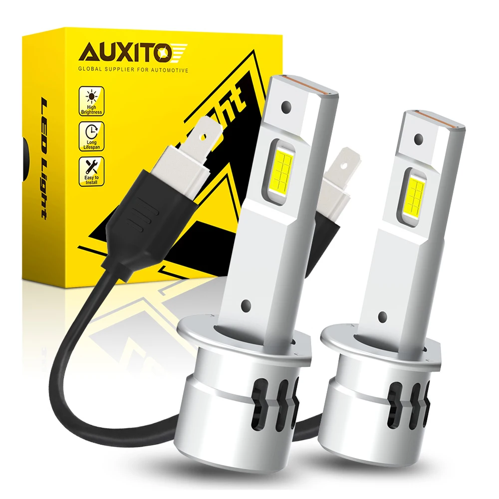 AUXITO2Pcs20000LMH1LEDLightsHighPowerHeadlightwithFanCanbus