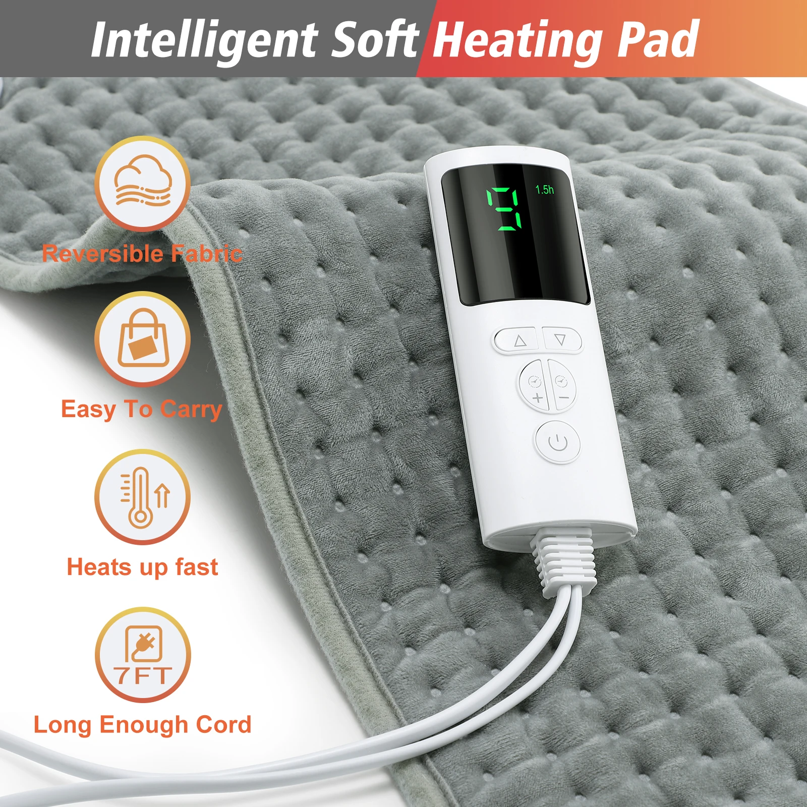 Heating Pad For Pain Relief, With Auto Shut Off & 6 Heat Settings