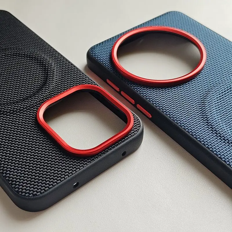 Luxury PU Leather Magnetic Wireless Charging Protective Back Cover Case