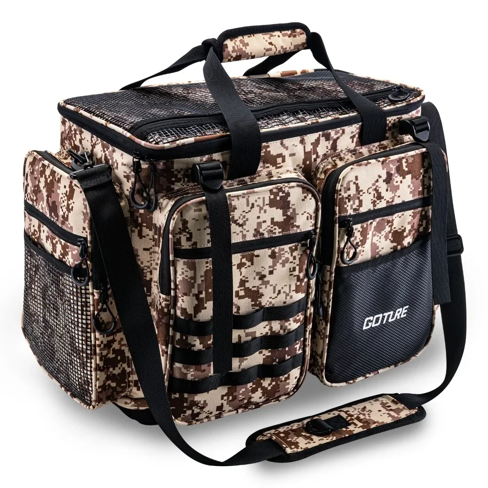 

Goture Outdoor Camping Bags 53*29*38.5cm Shoulder Bag High Capacity 600D Oxford Cloth Multi-Purpose Fishing Tackle Bag